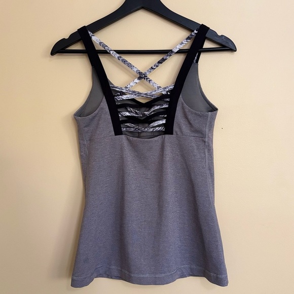 Lululemon Athletica|$15| Grey Strappy Fitness Tank Top Sz 6 - Picture 2 of 5